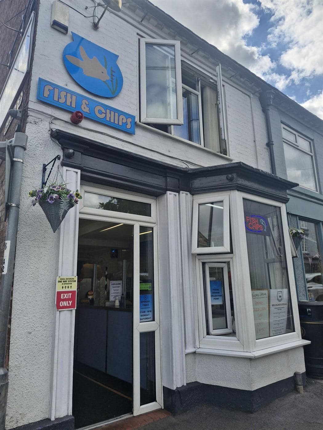 The Goldfish Bowl fish and chip shop on Chapel Street, Cheadle